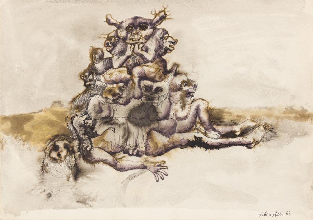 Jan Lebenstein (Polish/French, 1930-1999) Untitled, (1 of 2)