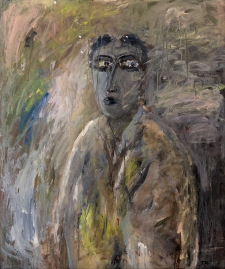 Jamali (Pakistani, b. 1944) Untitled (Blue-Eyed Figure) (1 of 1)