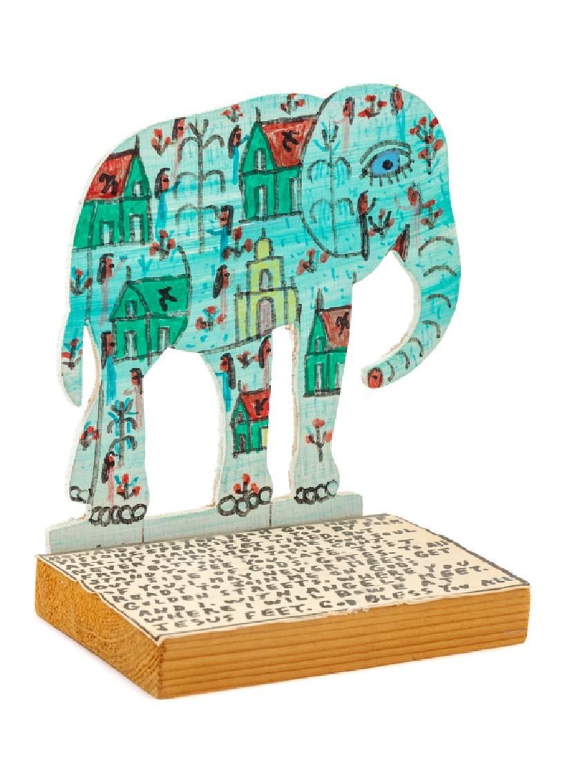 Howard Finster (American, 1916-2001) Elephant,  1997 (1 of 3)