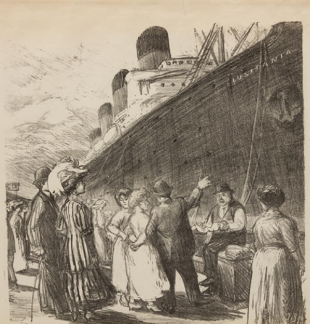 John French Sloan (American, 1871-1951)  The Lusitania (1 of 1)