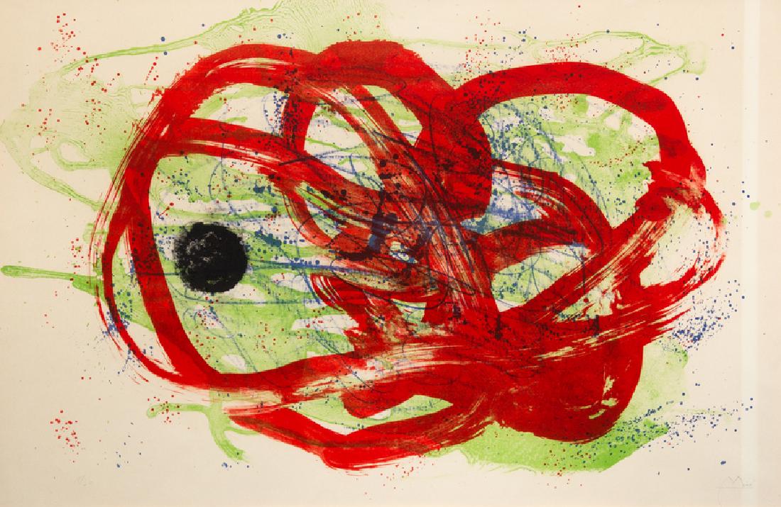 Joan Miró (Spanish, 1893-1983) Untitled (Green on Red) (1 of 1)