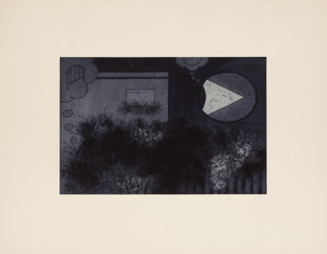 Robert Morris (American, 1931-2018) Untitled, 1988: Robert Morris (American, 1931-2018) Untitled, 1988 etching and aquatint signed, dated and numbered 28/30 in pencil Sheet: 22 1/2 x 27 3/4 inches. Property from the Collection of the Appleton Museum of