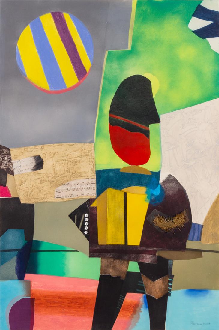 Max Papart (French 1911-1994) Abstraction aquatint on (1 of 1)