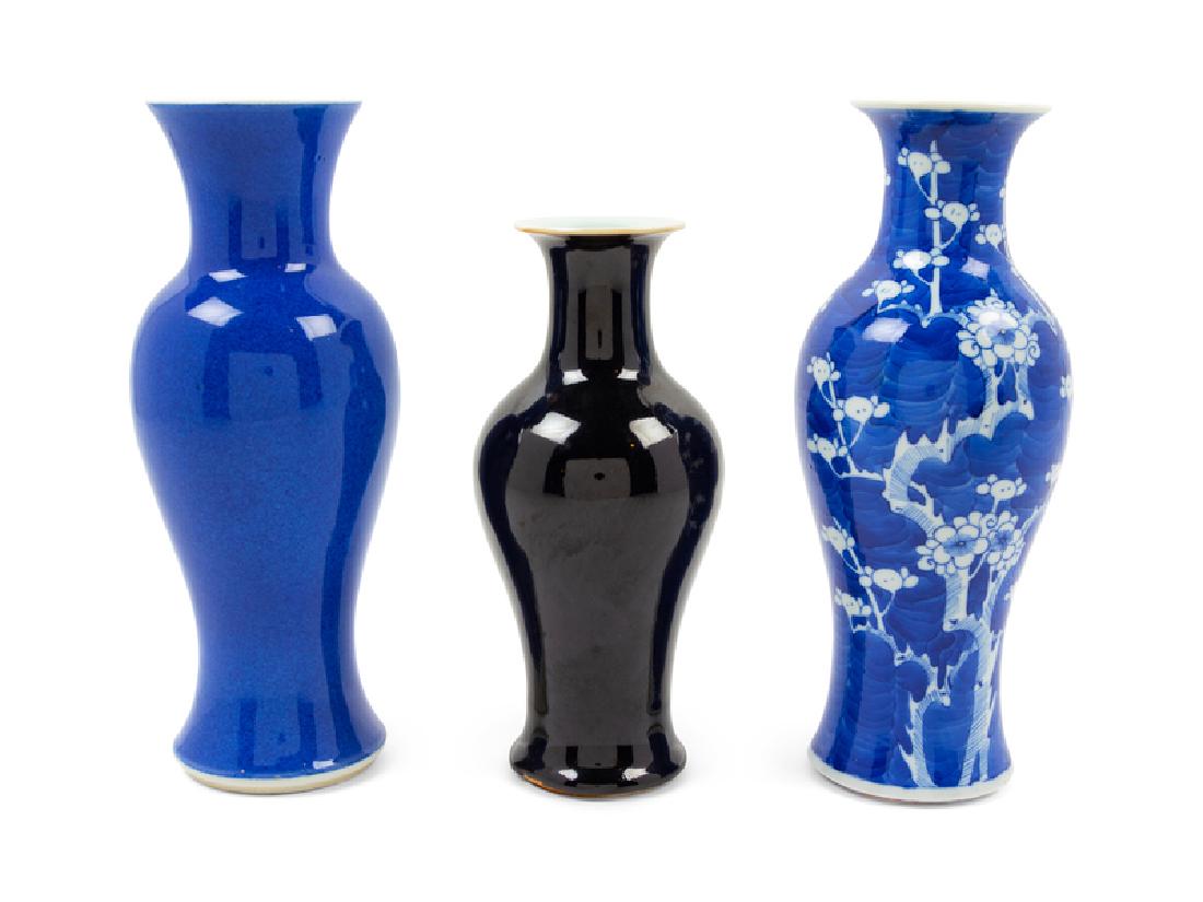 Three Chinese Porcelain Yen-Yen Vases 19TH CENTURY the (1 of 1)