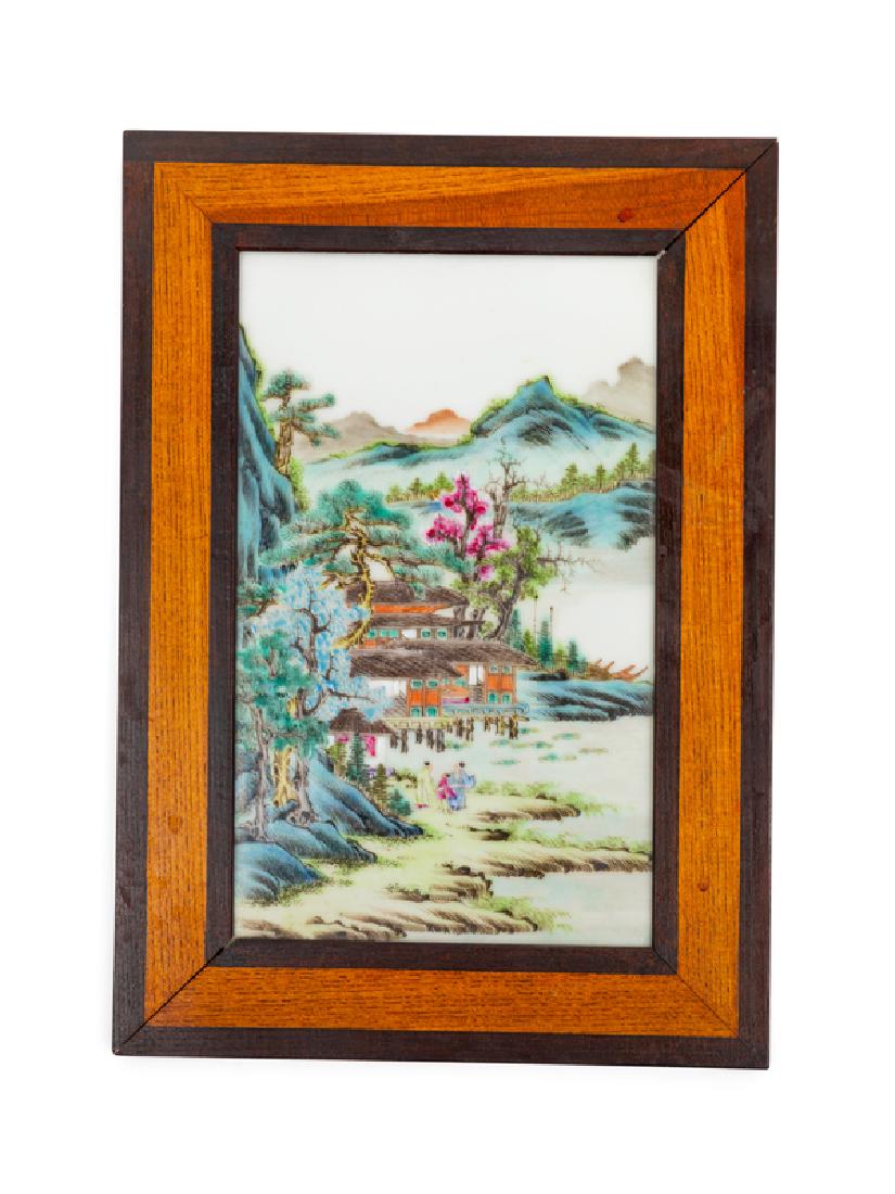 A Chinese Famille Rose Porcelain Panel of rectangular (1 of 1)