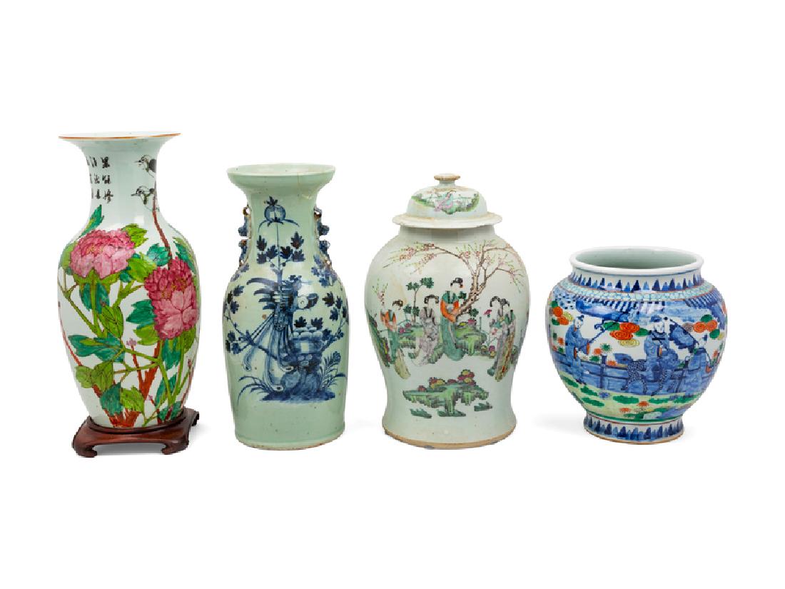A Group of Four Chinese Porcelain Vases 20TH CENTURY (1 of 1)