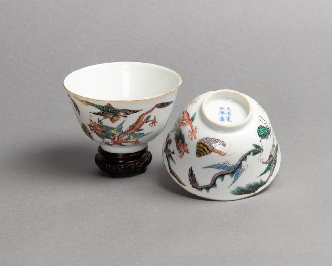 A Pair of Chinese Polychrome Enameled Sgrafitto Ground (1 of 4)