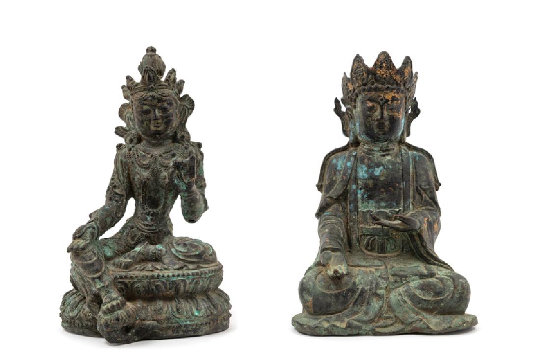 Two Chinese Bronze Figures of Bodhisattva 20TH CENTURY (1 of 2)