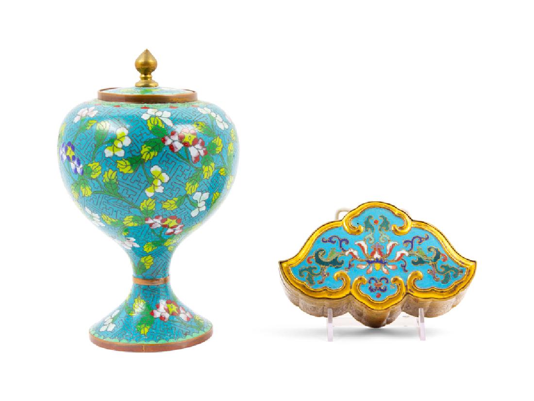 Two Chinese Cloisonné Enamel Articles   20TH CENTURY (1 of 1)