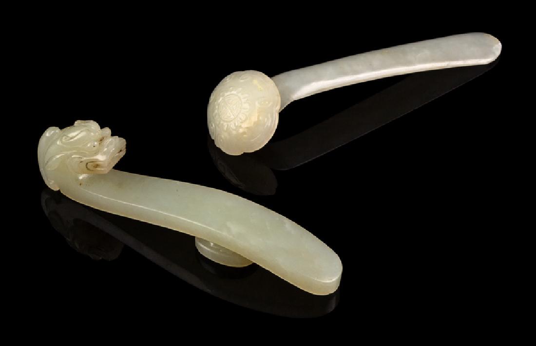 Two Chinese Pale Celadon Jade Articles LATE 19TH (1 of 1)