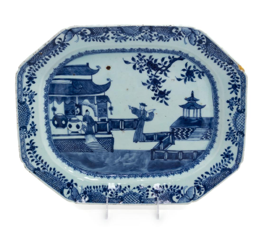 A Chinese Export Canton Blue and White Porcelain (1 of 1)