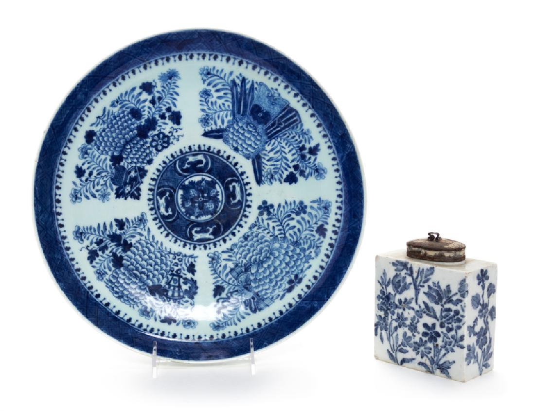 Two Chinese Export Blue Fitzhugh Porcelain Wares 19TH (1 of 1)