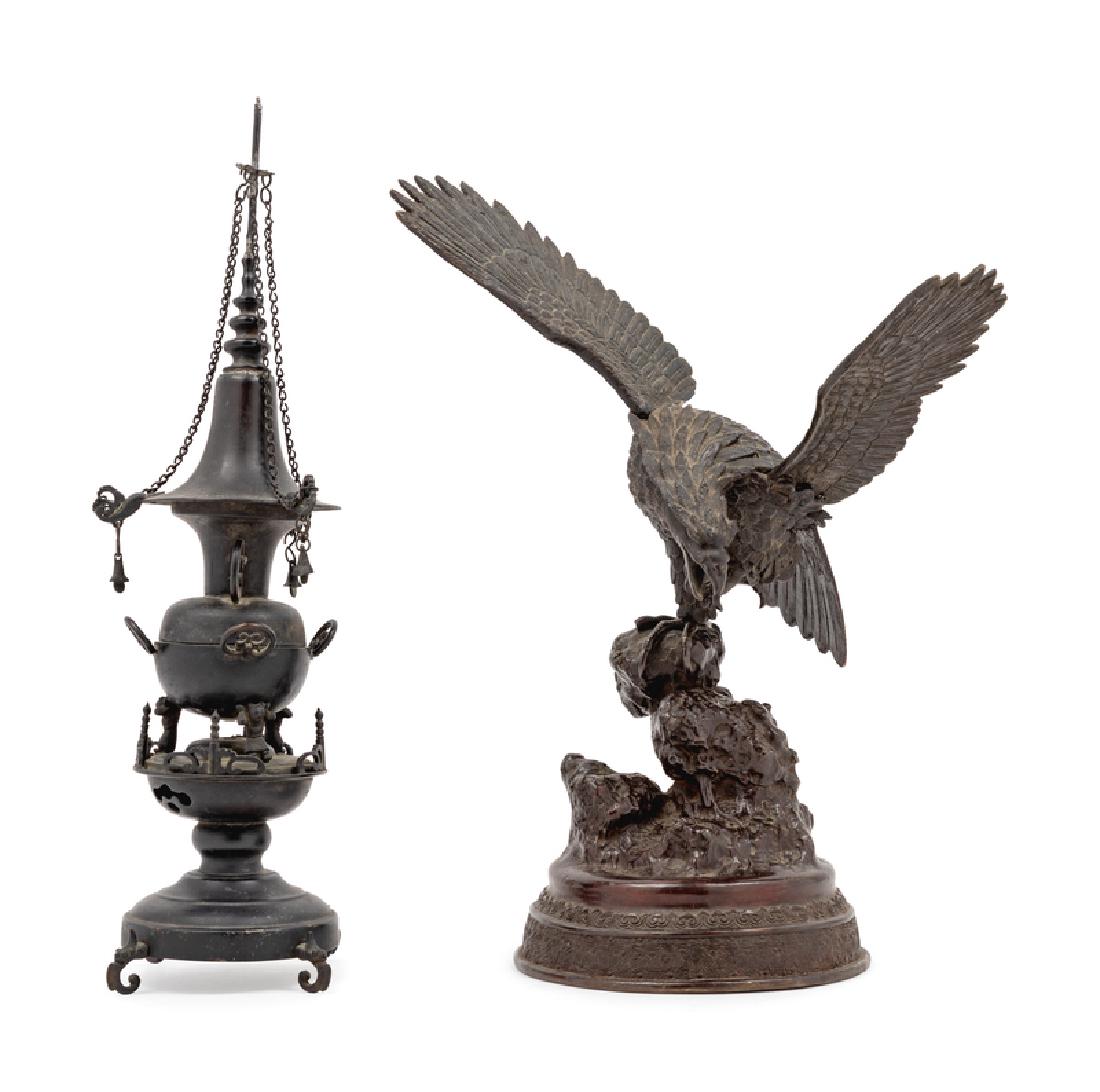 Two Japanese Bronze Articles 20TH CENTURY comprising a (1 of 1)