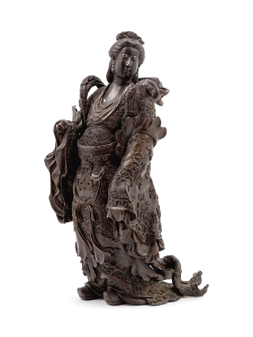 A Japanese Bronze Figure of Standing Guanyin 20TH (1 of 2)