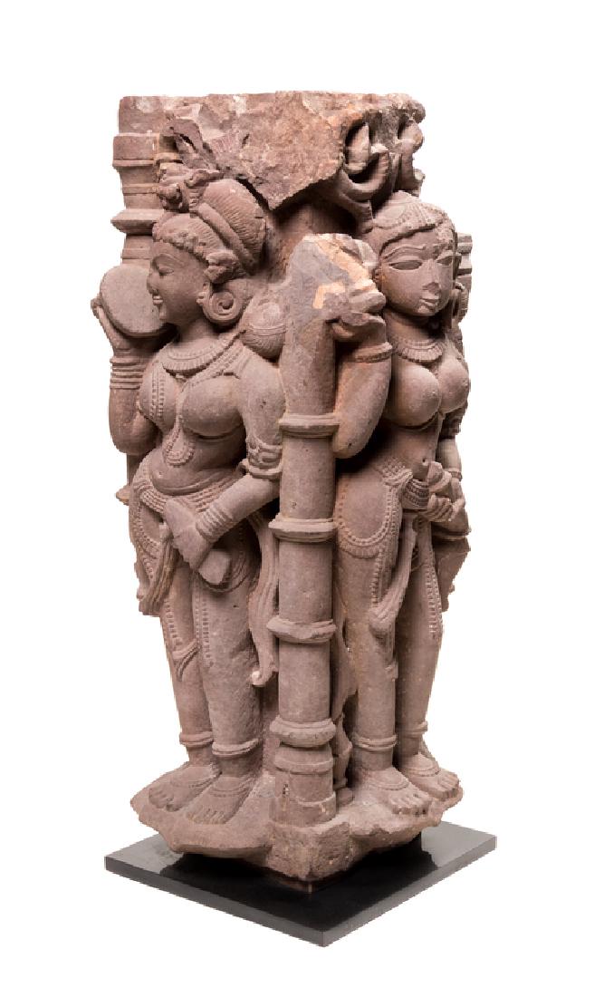 An Indian Sandstone Sculpture exquisitely carved in the (1 of 1)