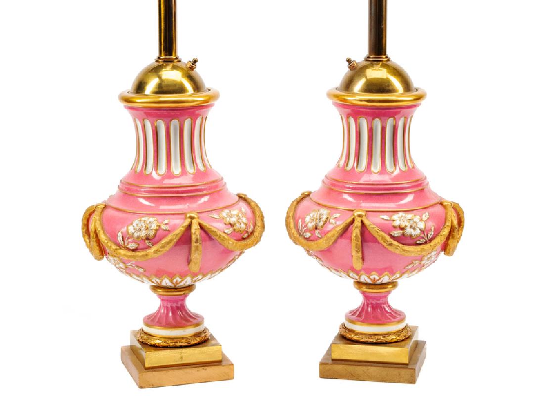 A Pair of Sèvres Style Porcelain Table Lamps (1 of 2)