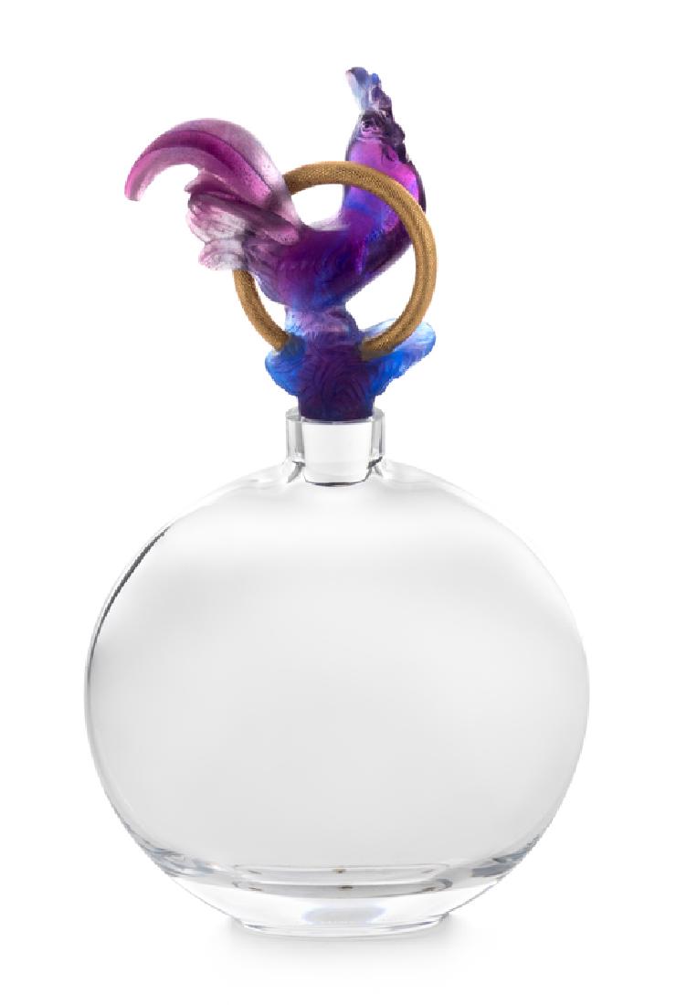 A Daum Gilt Metal Mounted Pâte de Verre Perfume Bottle (1 of 2)