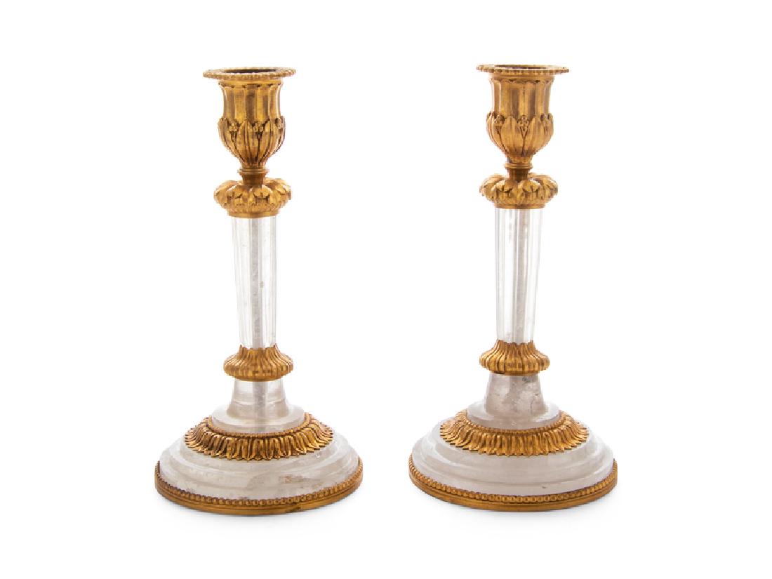 *A Pair of French Gilt Bronze and Rock Crystal (1 of 1)