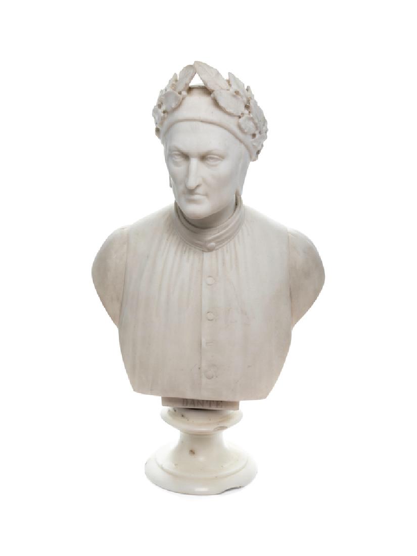 A Continental Marble Bust of Dante (1 of 1)