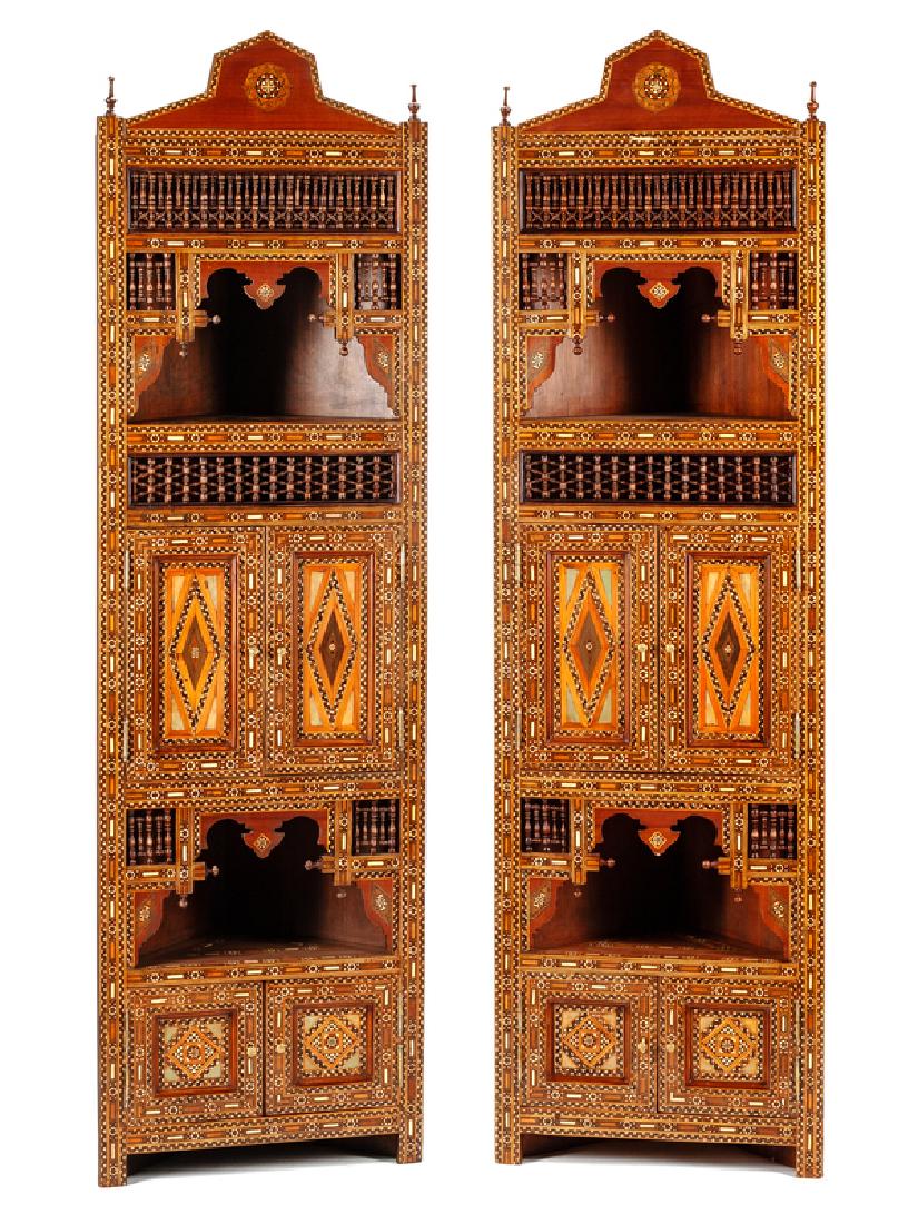 A Pair of Moorish Style Mother-of-Pearl Inlaid Corner (1 of 1)