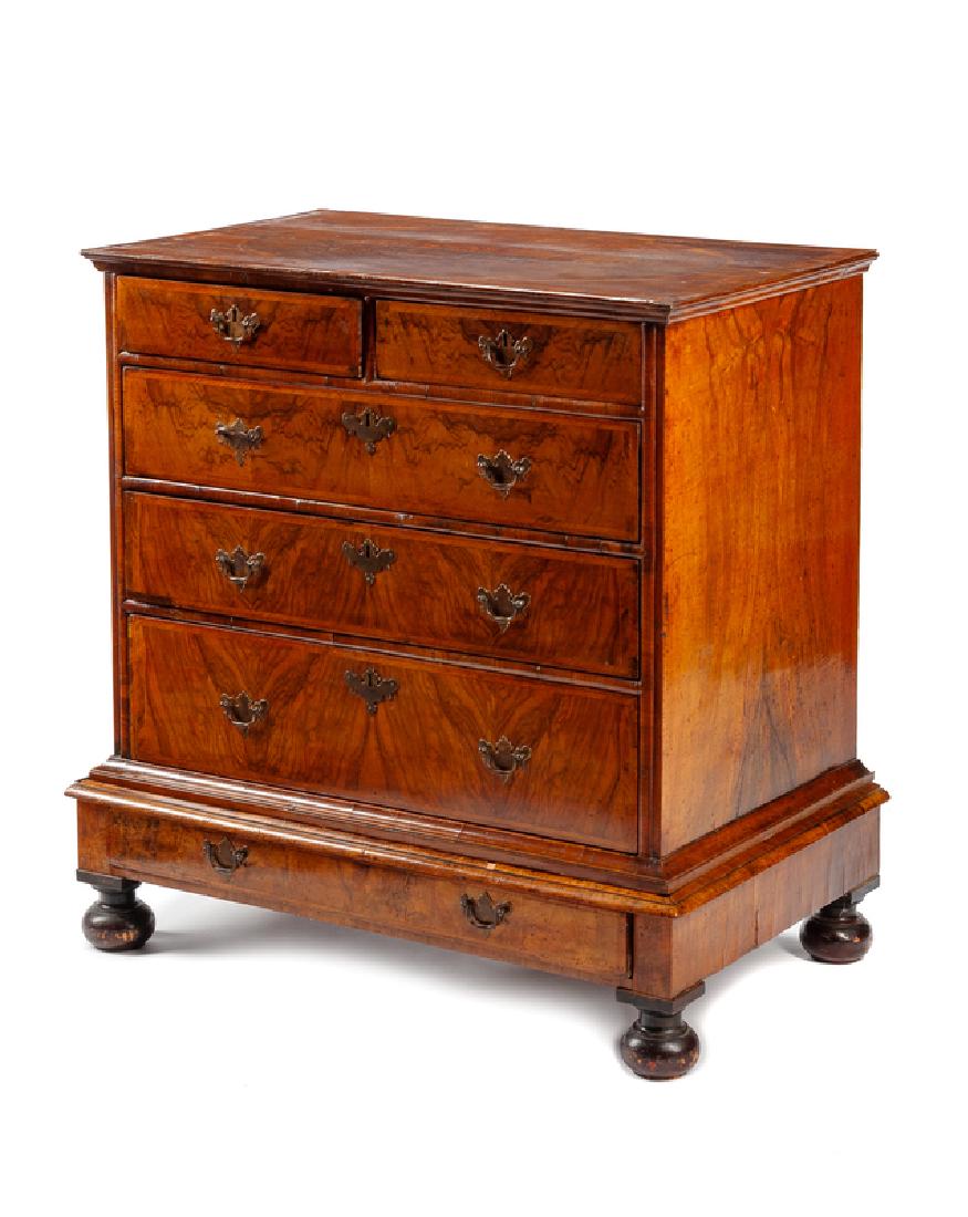 A George III Inlaid Mahogany Chest on Stand: A George III Inlaid Mahogany Chest on Stand 18th Century Height 40 1/2 x width 40 x depth 24 inches.
