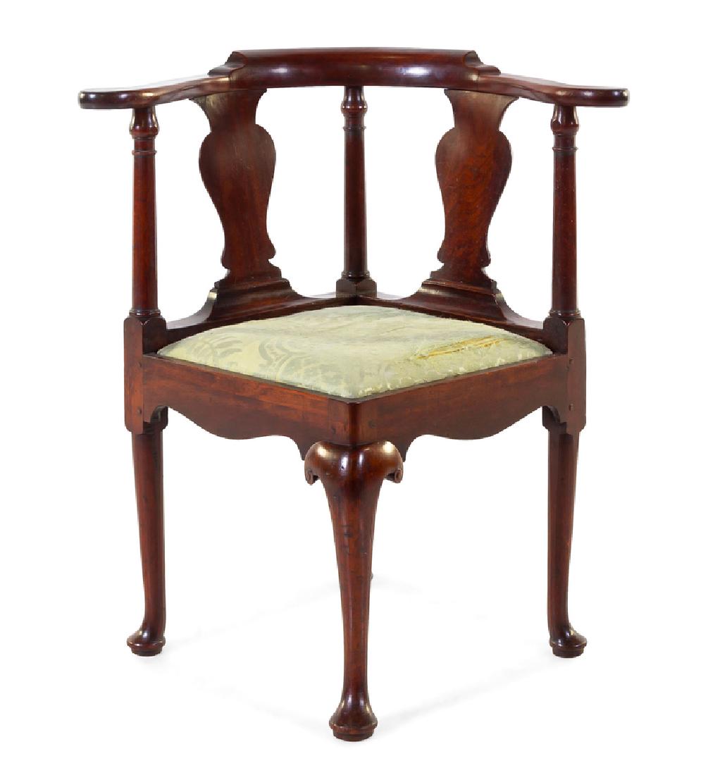 *A George III Mahogany Corner Chair (1 of 1)
