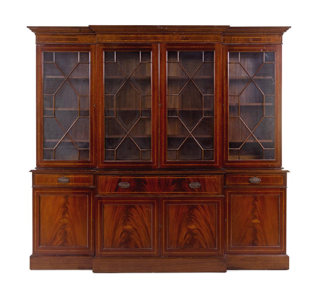 A George III Style Mahogany Breakfront Bookcase (1 of 2)