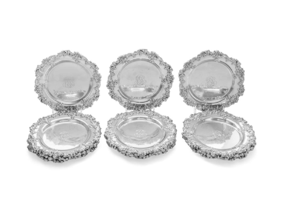 A Set of Twelve American Silver Bread Plates (1 of 2)