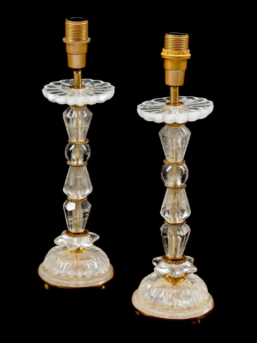 A Pair of Rock Crystal Candlesticks (1 of 1)