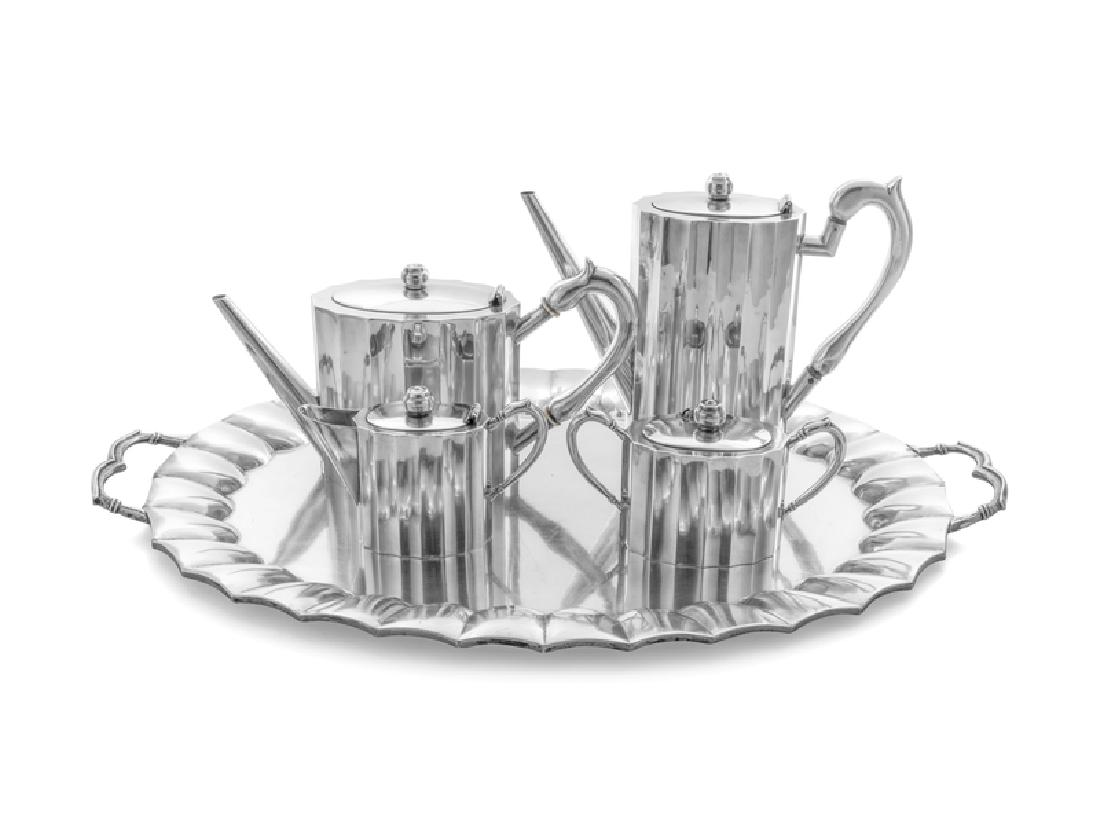 *A Mexican Five-Piece Silver Tea Service (1 of 3)
