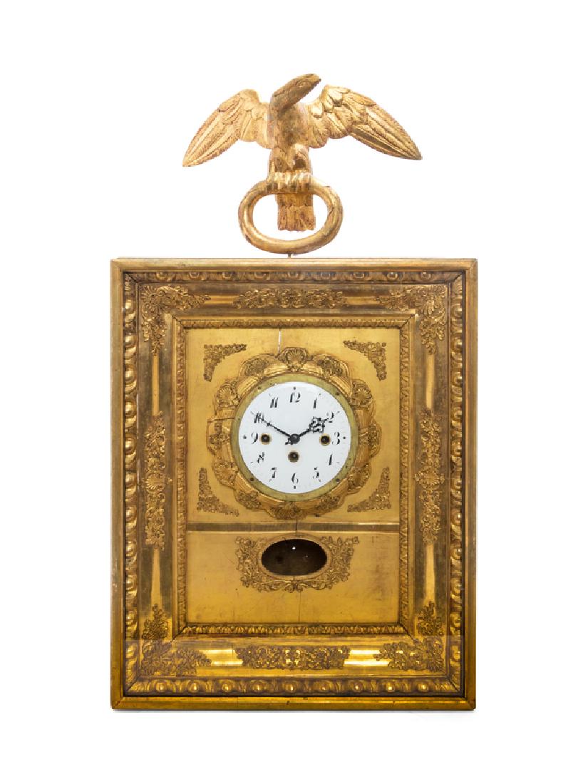*An Empire Giltwood Wall Clock (1 of 2)