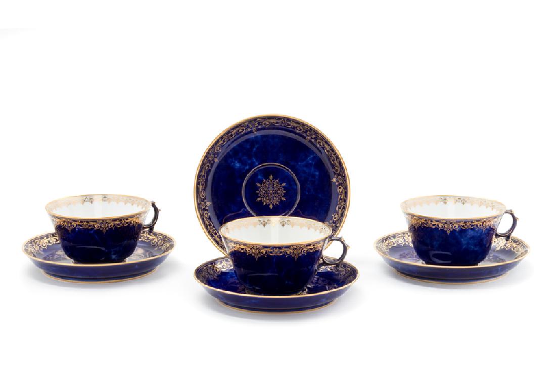 A Group of Sevres Porcelain Teacups and Saucers (1 of 2)
