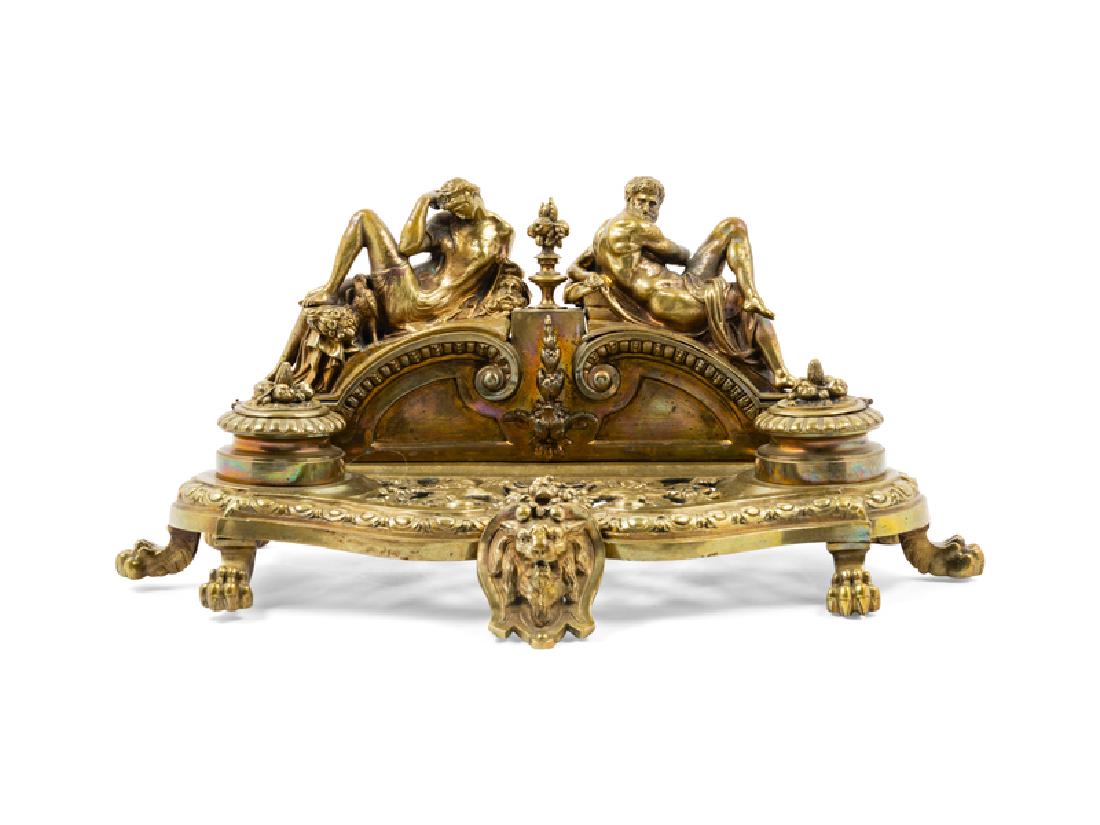 A Continental Gilt Bronze Encrier (1 of 3)