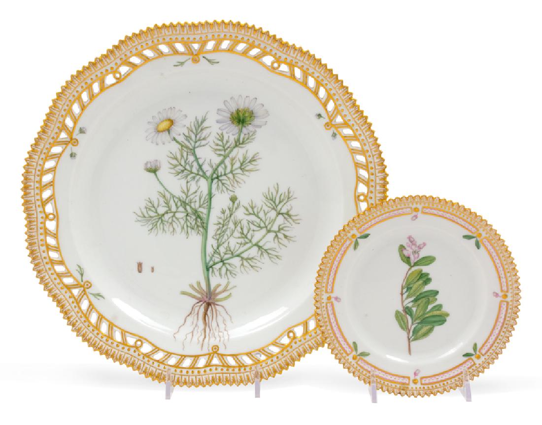 Two Royal Copenhagen Flora Danica Porcelain Plates (1 of 1)