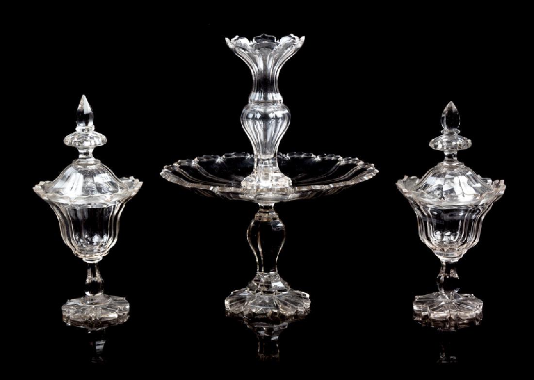 *A Pair of English Covered Cut Glass Jars (1 of 1)