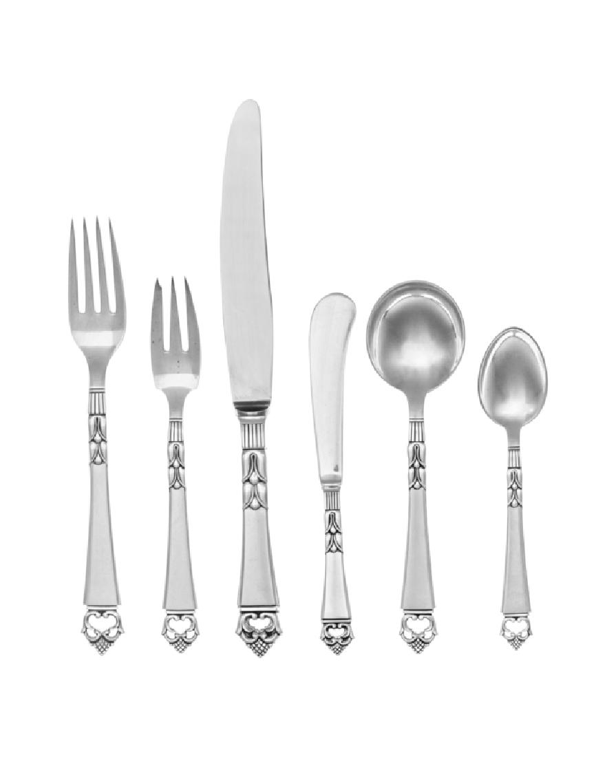 *A Danish Silver Flatware Service (1 of 2)