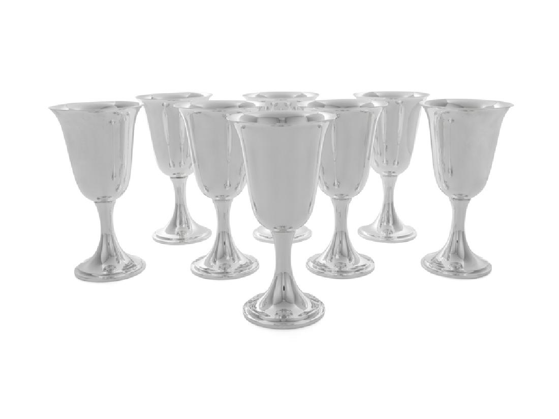 *A Set of Eight American Silver Water Goblets (1 of 2)