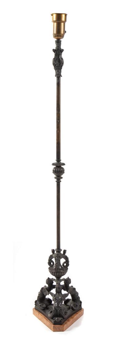 A Neoclassical Bronze Floor Lamp EARLY 20TH CE (1 of 2)