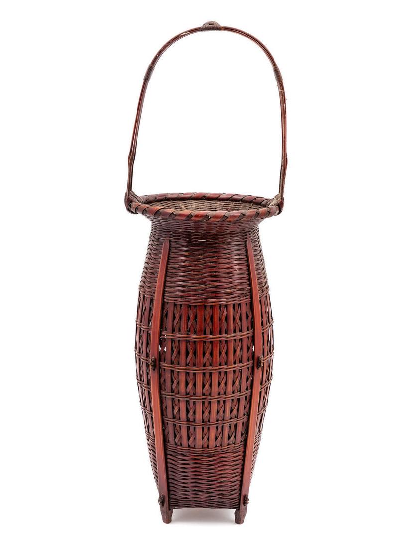 A Tall Handled Basket Height over handle 19 1/ (1 of 2)