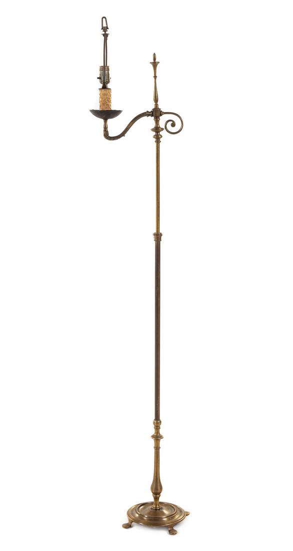 A Primitive Style Brass Candelabrum  20TH CENT (1 of 1)