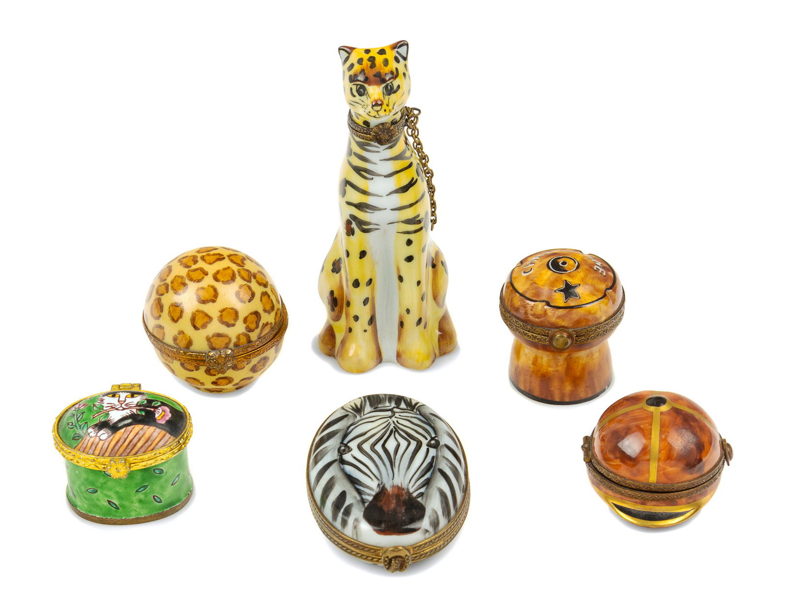 Six Limoges Porcelain Boxes 20TH CENTURY of (1 of 1)