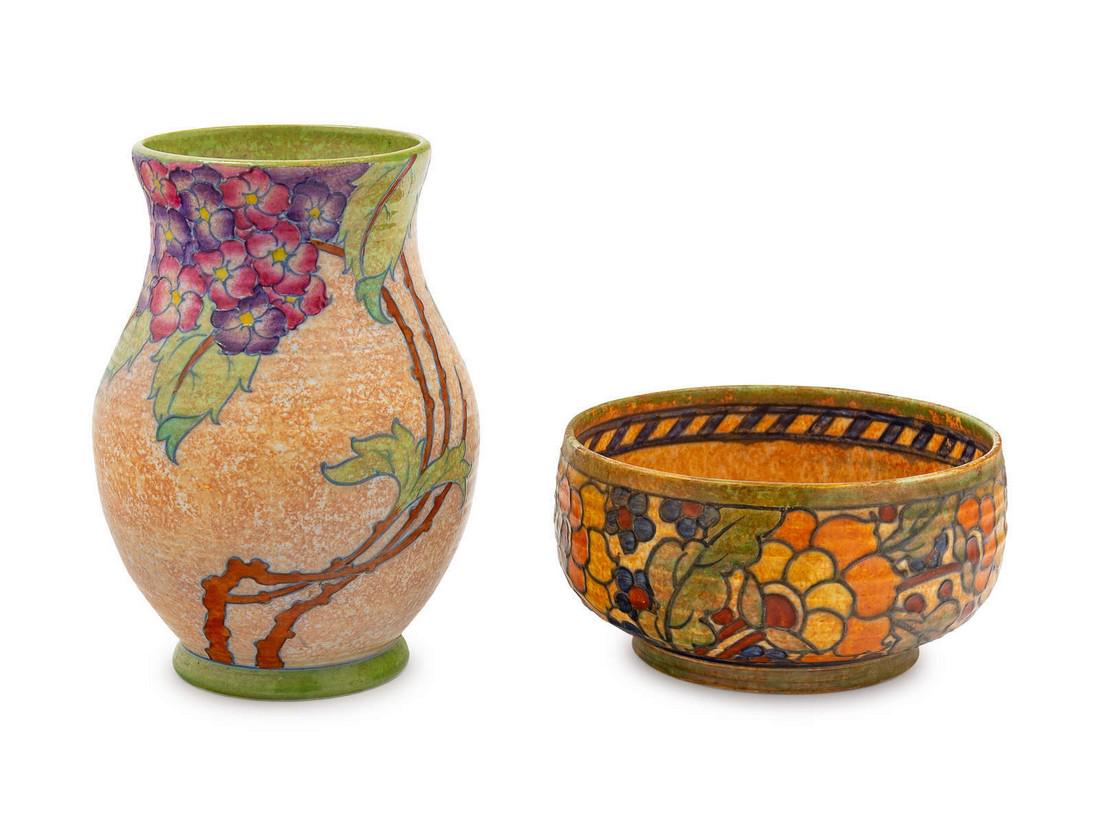 Two Pottery Vases Height of taller 8 1/4 inche (1 of 1)