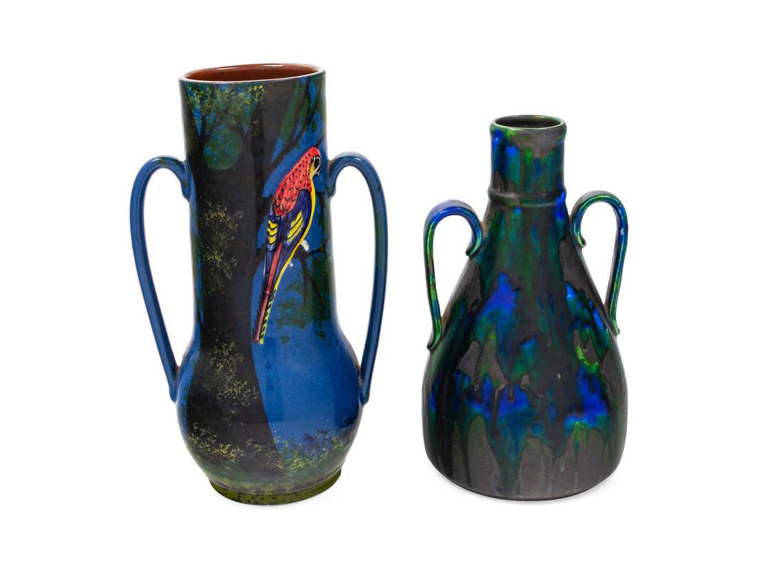 Two Pottery Vases Height of tallest 10 inches. (1 of 1)