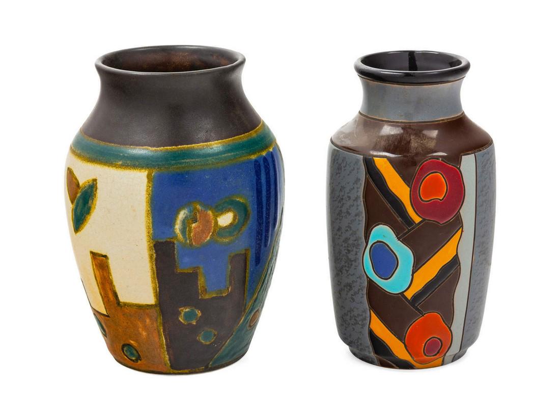 A Group of Two Pottery Vases (1 of 1)