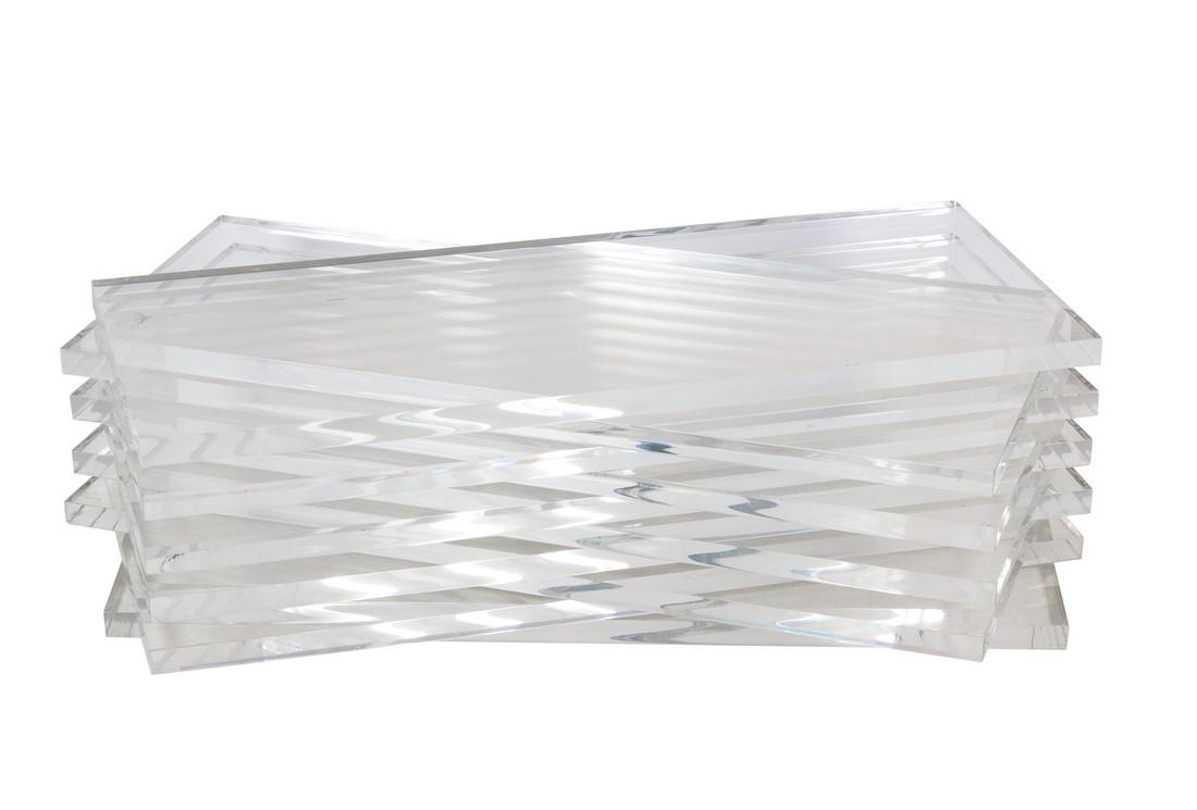 A Group of Lucite Shelves comprising 40 shelve (1 of 2)