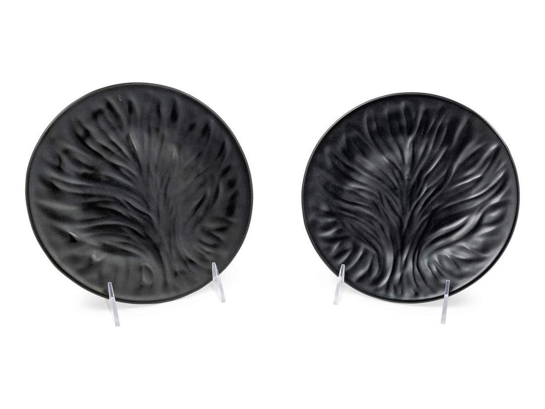 A Set of Twelve Lalique Colored and Frosted Glass (1 of 2)