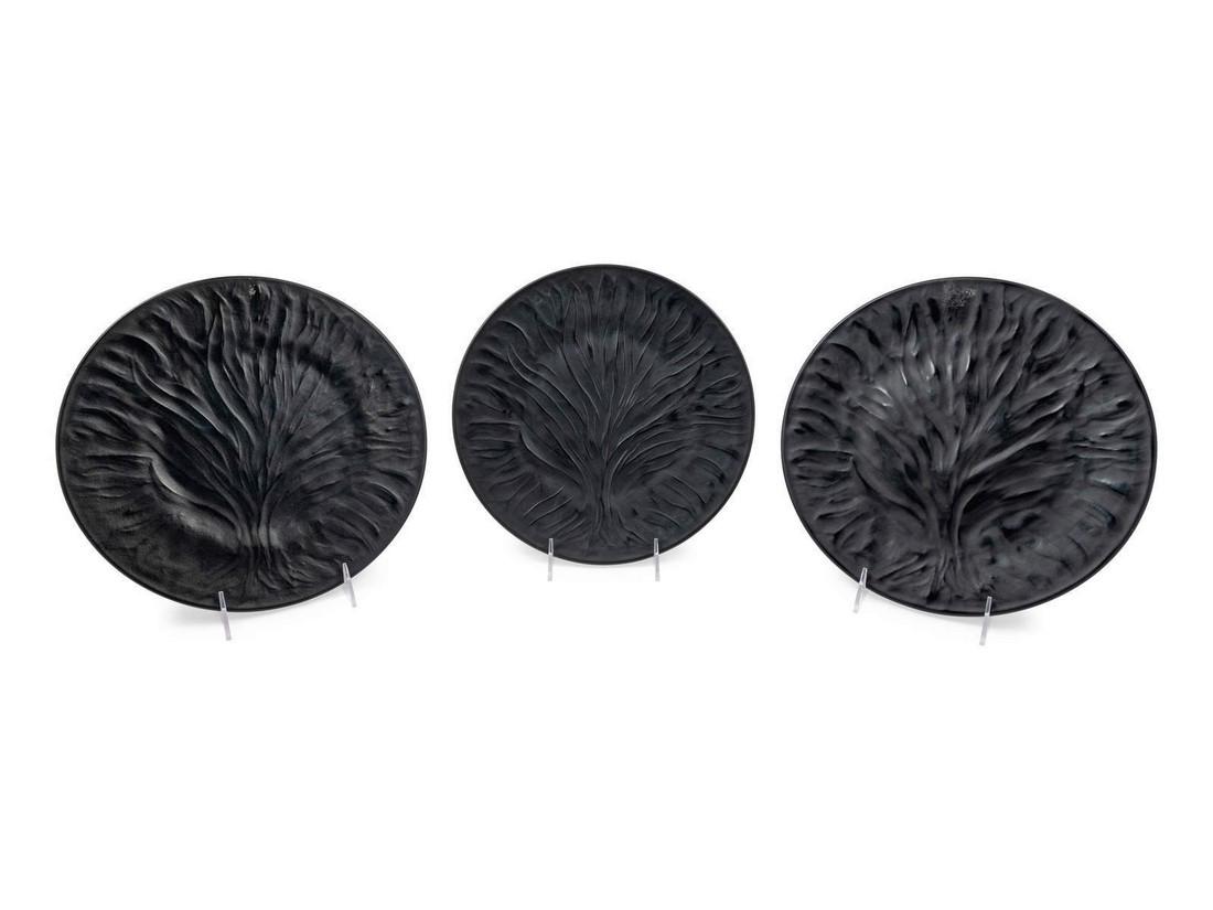 A Group of Three Lalique Colored and Frosted Glas (1 of 1)