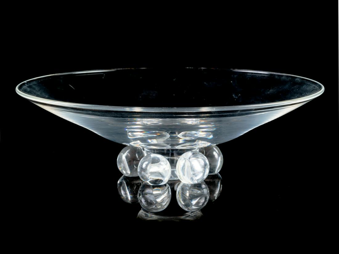 A Steuben Glass Center Bowl Height 3 1/2 x wid (1 of 1)