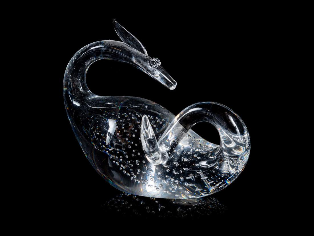 A Steuben Glass Figure 20TH CENTURY of a my (1 of 2)