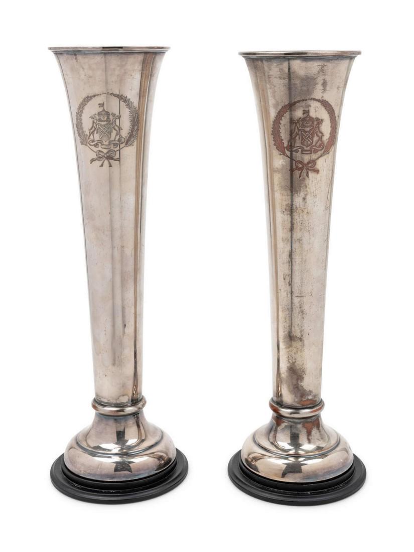 A Pair of Silver-Plate Loving Cups each with e (1 of 2)